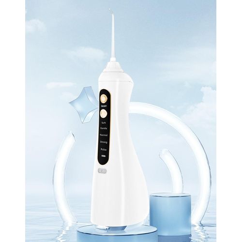 product_image_name-TodyJeyHo-1 pcs Water Dental Flosser Oral Irrigator, 350ml Water Teeth Cleaner, Waterproof Rechargeable Portable Powerful Battery for Travel & Bridges Care-1