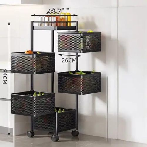 Generic 5 Tier Rotating Kitchen Storage Trolley