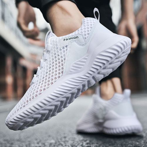 Fashion Summer Mesh Men Sneakers Big Size 38-46 Breathable Hollow Out  Casual Shoes Men Outdoor Non-slip Walking Gym Shoes Lace-up Mens Trainers  White | Jumia Nigeria