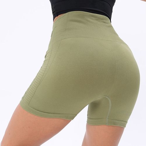 Above-Knee-Length Sports Tights Fitness High-Rise Yoga Shorts