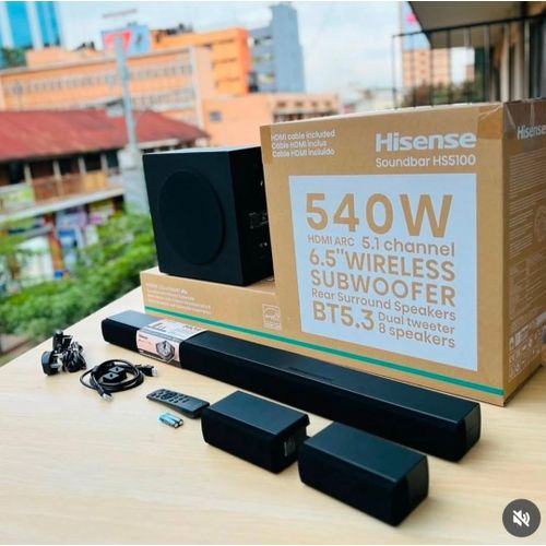 Hisense 540watt soundbar 5.1 channel with subwofer and mini speakers - image 2