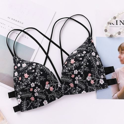 Buy Half Cup Floral Printed Underwired Bra For Women in Nigeria