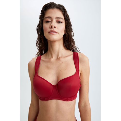 Defacto Woman Casual T-Shirt Underwear Bra - Bordeaux