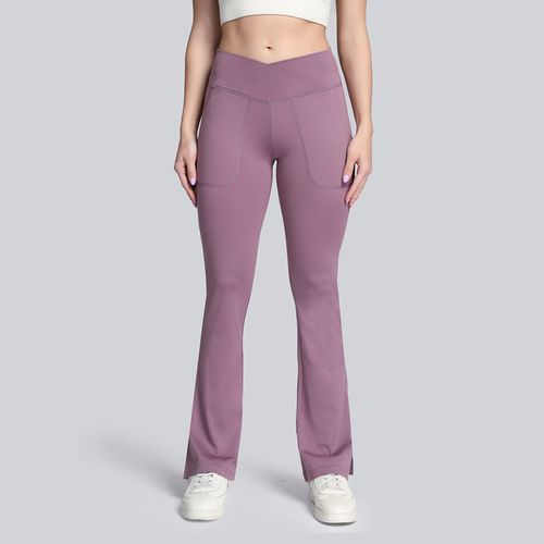 Fashion Waist Crossover Flare Yoga Leggings