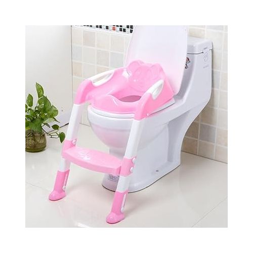product_image_name-Generic-Kids Foldable Toddler Potty Training Toilet Ladder Seat Step-1