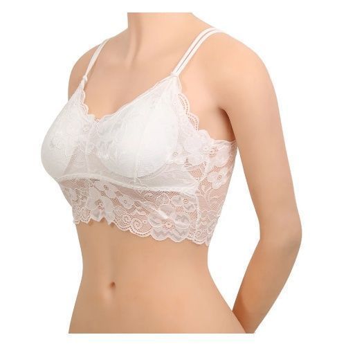 Lace Bralette - White - Ladies