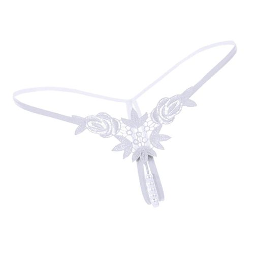 Butterfly Moment Crotchless Panty - White