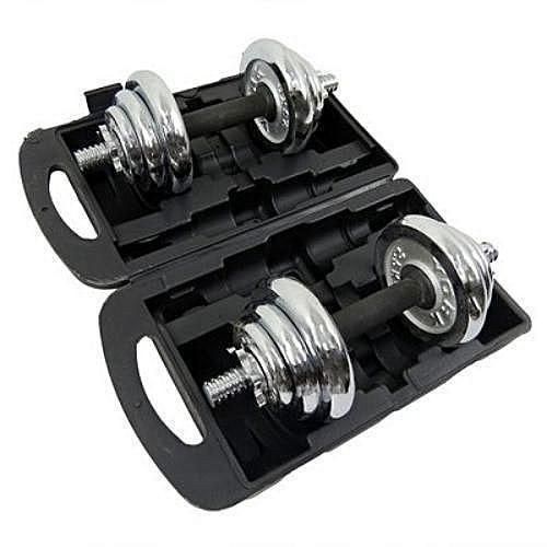 product_image_name-Generic-15kg Adjustable Chrome Dumbbell With Case-1