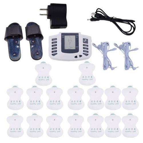 Electrical Stimulator Muscle Massager Slipper Electrode Pads Body Relax  Pulse Tens Acupuncture Therapy Digital Machine EU Plug