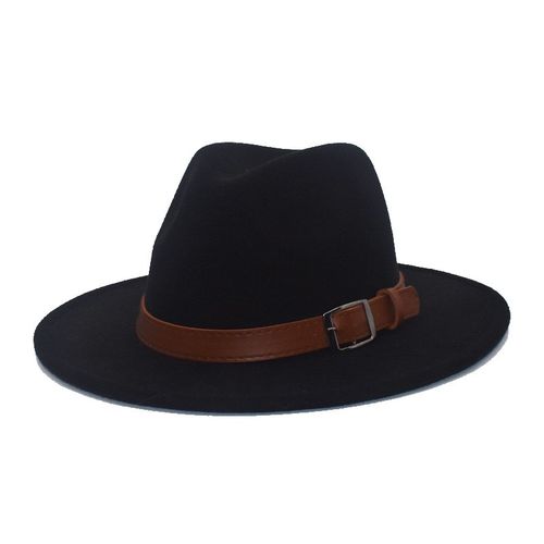 Fashion Winter Autumn Woolen Men Fedora Classic Solid Color Wide Brim Flat  Female Lady Jazz Cap Outdoor Sun Hats For Women Chapeau Femme