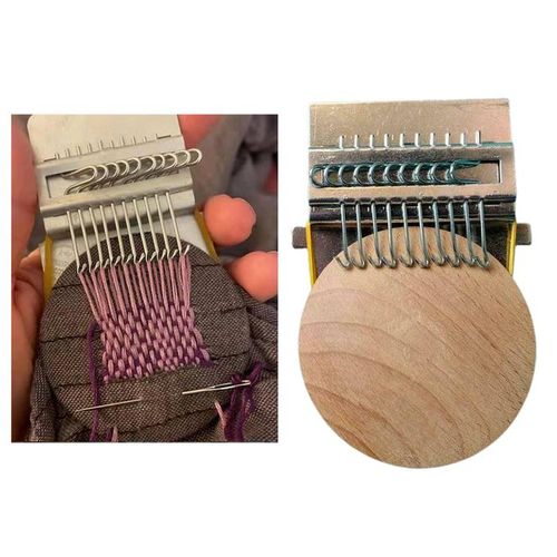 Hands DIY Darning Loom Speedweve Type Weave Tool 14 Hooks