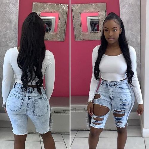 Ripped jeans sexy top