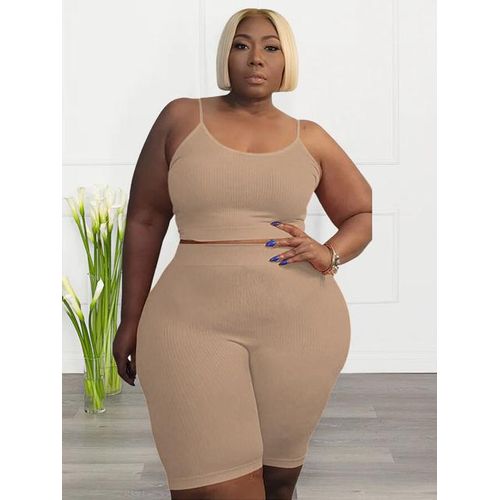 Generic Habbris Summer Outfits For Women 2023 Orange Bodycon Outfits For Women Backless Crop Stretchy Shorts Sets Women Casual Tracksuit Jumia Nigeria