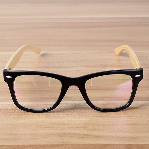 Korean Glasses Frame Clear Lens Optical Fake Eyeglasses Wooden Bamboo  Eyewear Spectacle Frames For Women Men