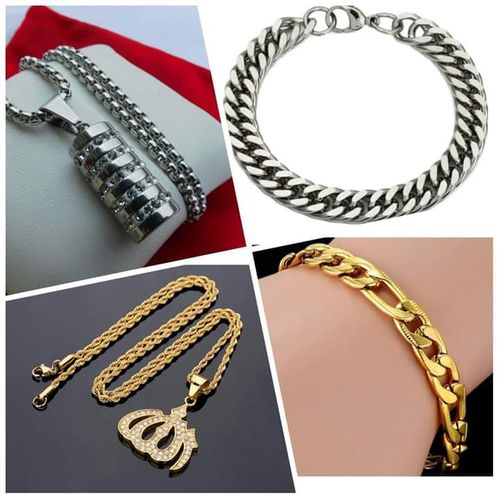 product_image_name-Fashion-Exclusive Gold & Silver Hand ChaIn & Necklace (4 In 1)-1