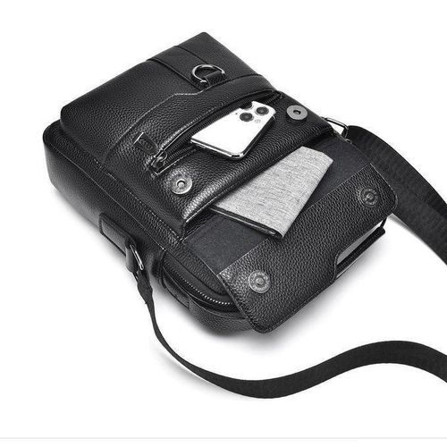 product_image_name-Fashion-Men Top-Notch Leather CrossBody, Crossbag, Hand purse, Large Capacity Crossbody Tablet Bag, Casual Business PU Leather Men's Messenger Bag, Crossbag, Shoulder bag - Men Quality Leather Bag Cross Bag, Large Capacity Men Crossbag-3