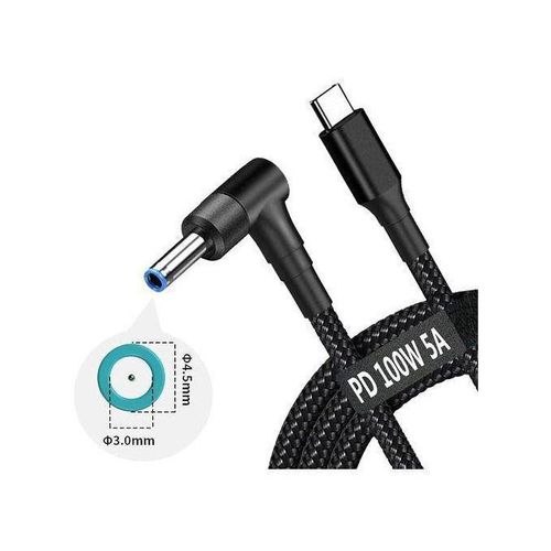 product_image_name-Generic-Usb-C PD 100W 18.5-20V Cable For H p Laptops (Blue Pin) (Blue mouth)-1