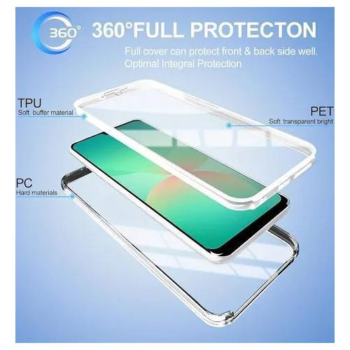 Samsung Galaxy A14 4g/5g 360 Transparent Shockproof TPU Front And Back Case - image 2