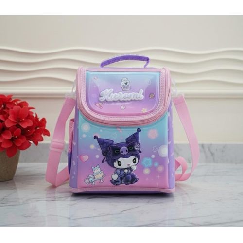 product_image_name-Fashion-New Children Girl's Cartoon Kuromi Lunch Box Bag - Pink -1