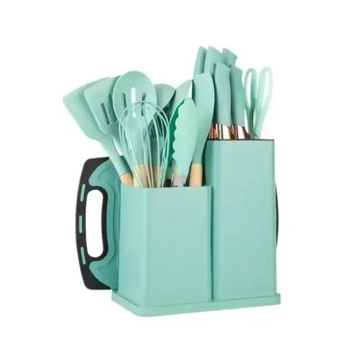 product_image_name-Generic-Non-Stick Silicone Spoon And Knife Set -1