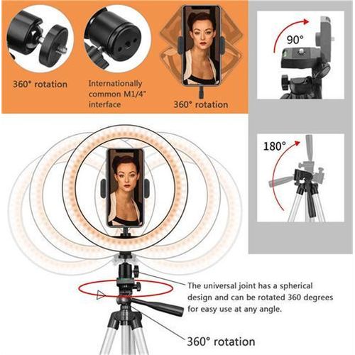 product_image_name-Generic-26cm LED Ring Light Tripod For Photography, Video, And Makeup-2