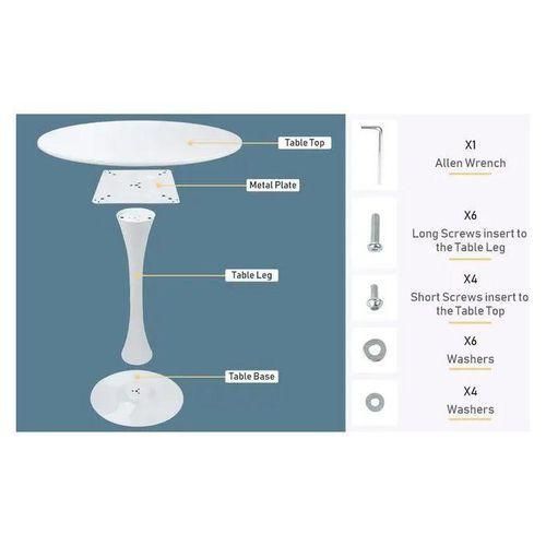 Generic Modern Tulip Dinning Table With Sturdy Metal Pedestal - image 2