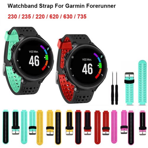 Silicone Replacement Bracelet Watch Band for Garmin Forerunner 230 235 220  620 630 735 Wrist Strap