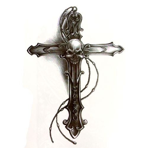 My Demon Inspired Cross Tattoo (Temporary Tattoo) Free Shipping Worldwide  Free shipping – So Not Size Zero