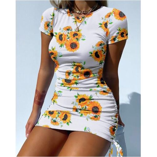 Fashion Style Women Slim Short Dress Ladies Youn Sunflower Mini Jumia Nigeria