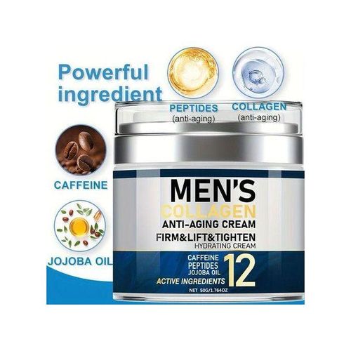 product_image_name-Generic-Men'S All In One Face Cream, Men's Face Collagen Ant-Aging Firm Cream Moisturizer - Anti-Aging Cream For Men, Collagen & Hyaluronic Acid - Day & Night - Facial Skin Care- Anti Wrinkle Men Beauty Skin Care Moisturize Cream-4