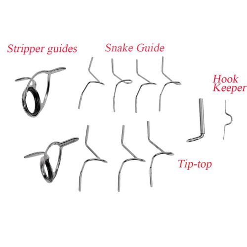 Generic Fly Rod Guide Set Fly Fishing Rod Guide Tip Repair Rings