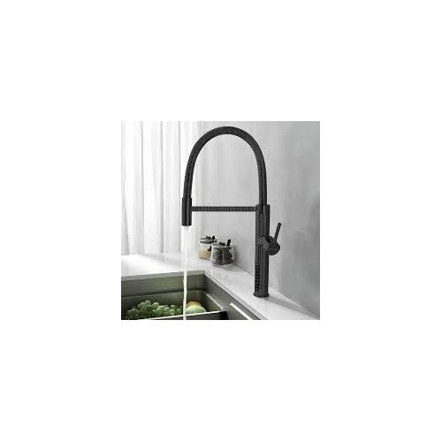 Generic Full chain kitchen sink mixer tap Black