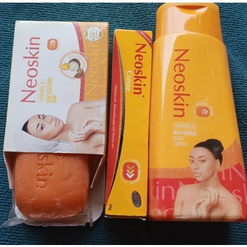 Generic Neoskin lotion, soap and tube cream