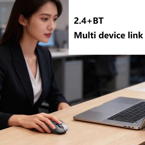 Lenovo M243 wireless mouse, portable and silent, suitable for multi device office use Black - image 7