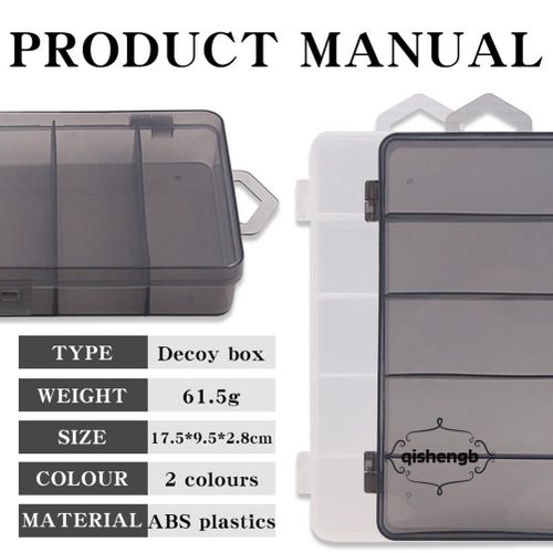 Generic Transparent Fishing Bait Storage Box Portable Fishing