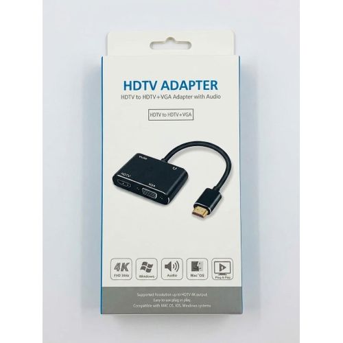 Generic HDTV to HDTV + VGA Adapter with Audio