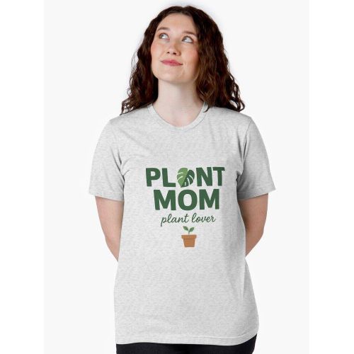 product_image_name-Fashion-Plant Mom T-Shirt – Cute Botanical Plant Lover Graphic Unisex Tee (Heather Grey)-1