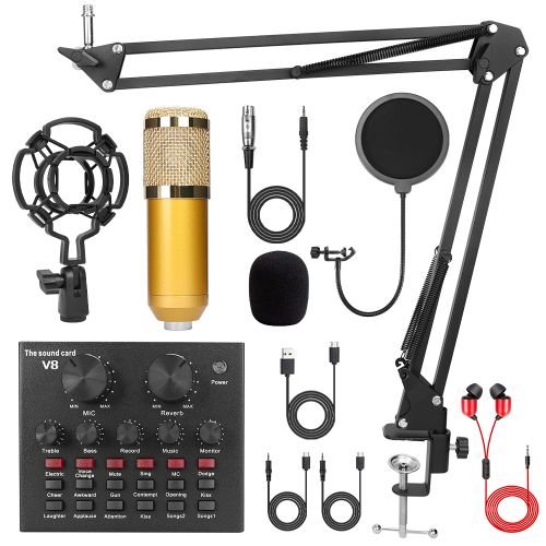 Generic V8 Sound Card Professionel Microphone Studio Mic Condensador ...