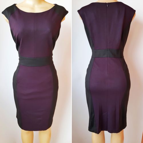 product_image_name-Fashion-Sleeveless Black And Purple Dress-2