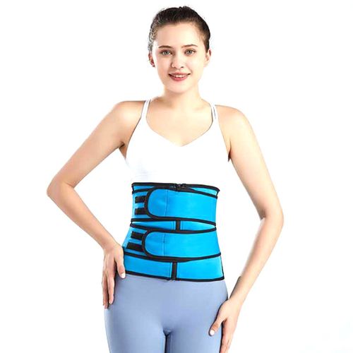 Fashion (blue,)Women Neoprene Waist Trainer Corset Trimmer Belt