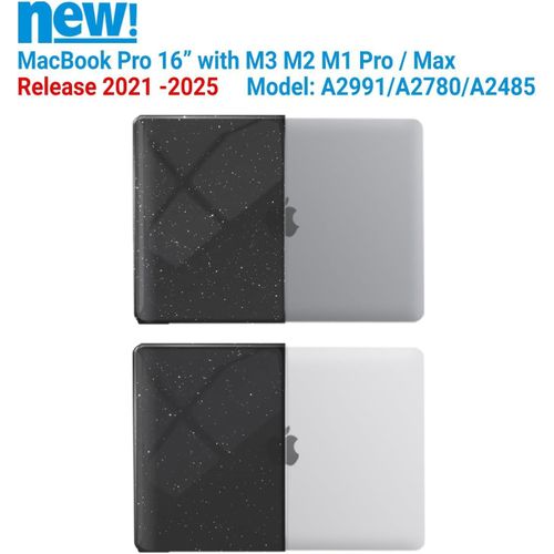product_image_name-Generic-IBENZER Compatible with 2025 2024 MacBook Pro 16 Inch Case M4 M3 M2 M1 A3403 A3186 A2991 A2780 A2485 Pro Max, Hardshell Case with KeyboardCover for Mac Pro 16(2025-2021), Black, T16X-BK+1-2