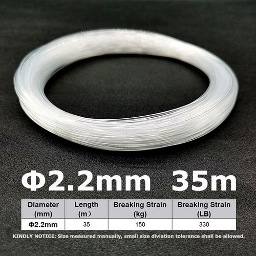 Generic Big Size Fishing Line Transparent Extra Thick Nylon Sea Fishing-line  2.2mm-150kg-35m