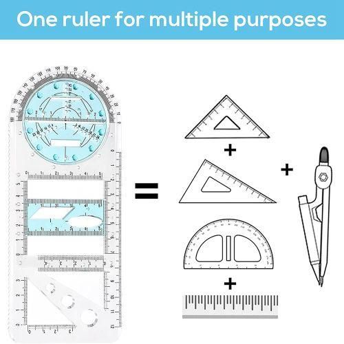 Dropship Multifunctional Ruler Function Geometric Graphic Ruler