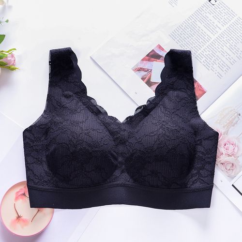 Seamless Lace Bra for Women Black Lingerie Elegant Bras Push Up