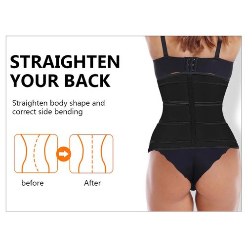 Generic Women's Waist Trainer Belt Waist Cincher Trimmer Body Shaper Black  XL