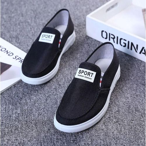 product_image_name-Ladies Everything-Women's Black Casual Office Corporate Shoes Canvas - Beautiful Fashionable Everyday Female Sneakers-2