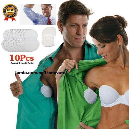 Sweat Absorber Pad, Underarm Sweat Pads Disposable Armpit Pads, Underarm  Sweat Pads for Men and Women (Pack of 10, Color: White)