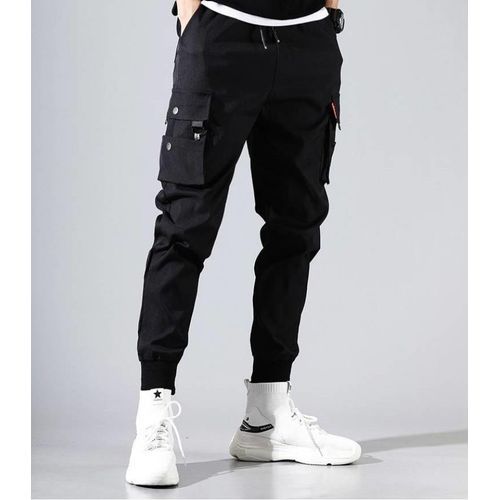 Fashion Men's Straight Jeans Wide Leg Pants -Black | Jumia Nigeria