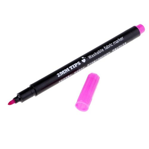 Generic Washable Fabric Pen Marker Textile Clothes Shoes DIY Craft Pink