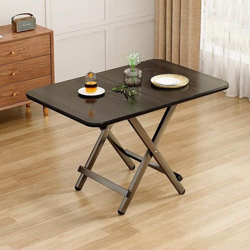 Generic Portable Wooden Folding Table with Metal Frame